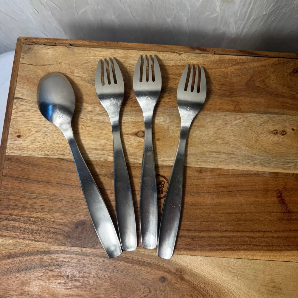 Stanley Roberts Flatware Set Silver 18/10 Stainless 4pc Forks Spoon